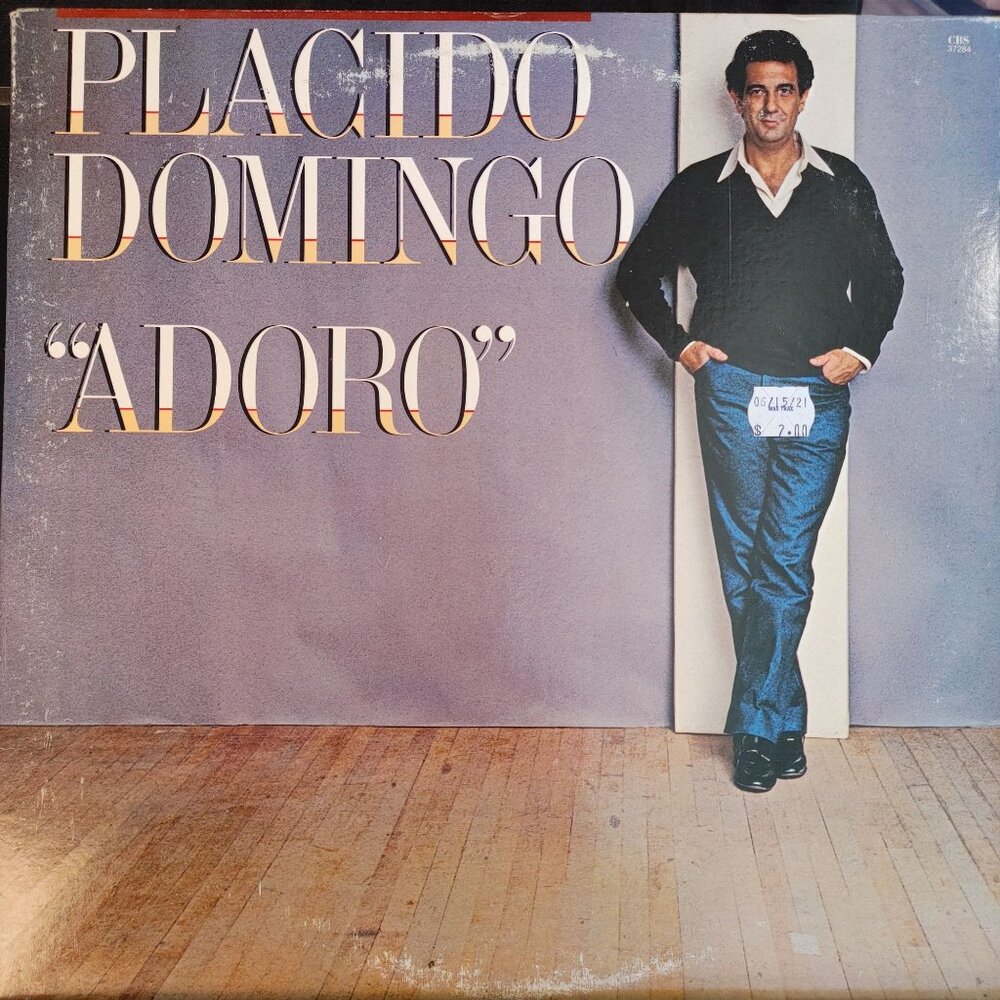 Vintage Vinyl Record " Placido Domingo - Adoro " CBS 37284